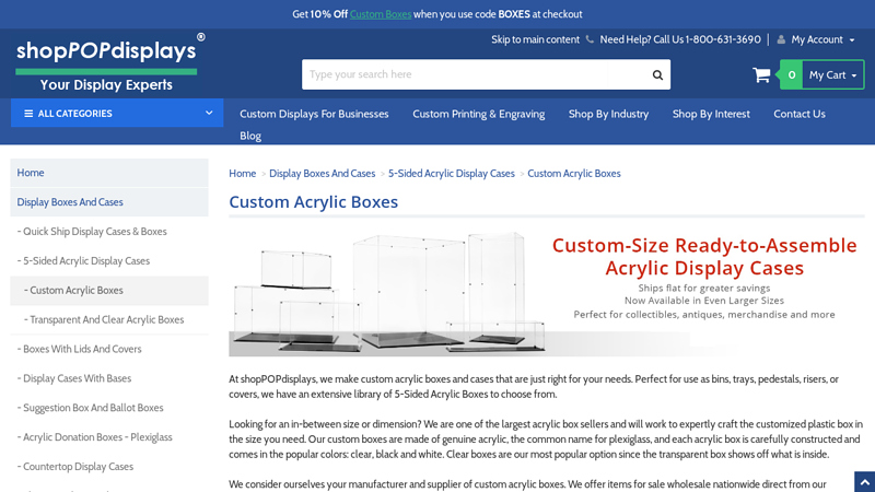 Custom Acrylic Boxes & Plexiglass Display Cases