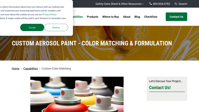 Custom Aerosol Paint - Color Matching & Formulation