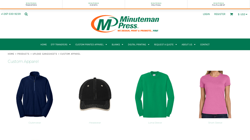 Custom Apparel Minuteman Press Philadelphia custom t-shirts