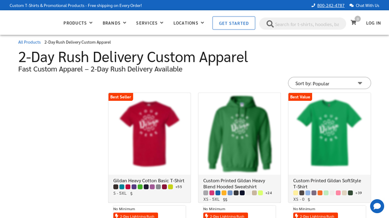 Custom Apparel with 2 custom t-shirts