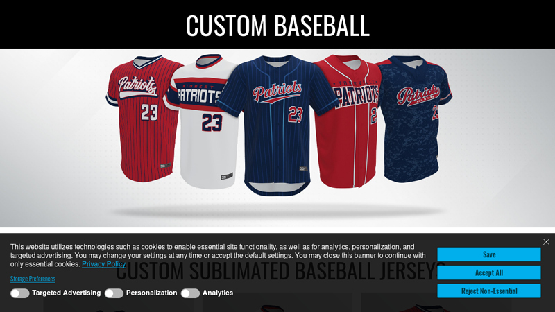 Custom Baseball Uniforms