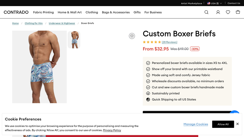 Custom Boxer Briefs. Design Personalized Underwear for Men