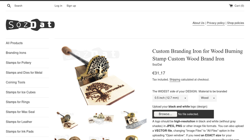 Custom Branding Iron for Wood Burning Stamp Custom ...