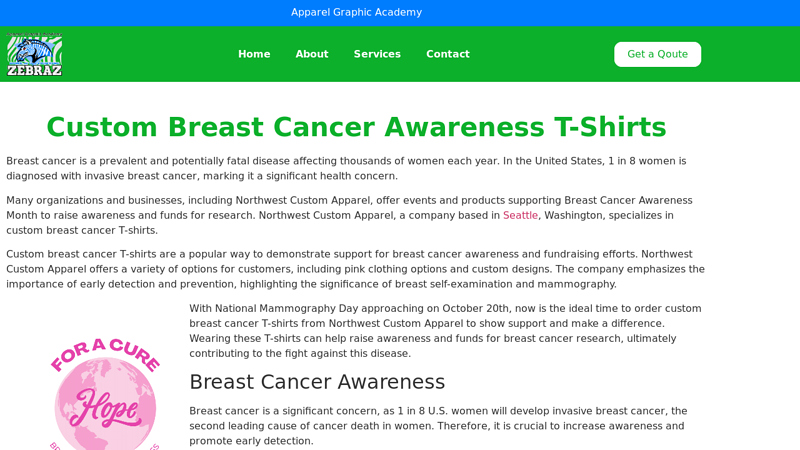 Custom Breast Cancer Awareness T custom t-shirts