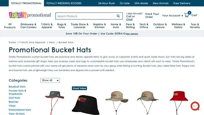 Custom Buckets Hats with Logo