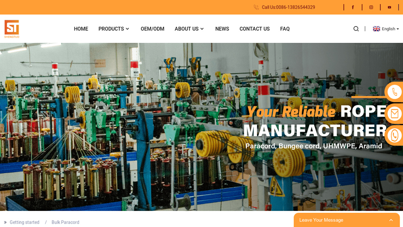 Custom Bulk Paracord Factory and Suppliers