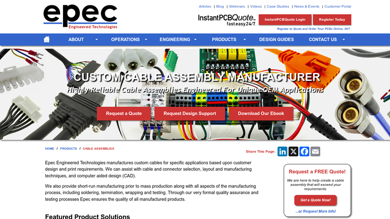 Custom Cable Assembly Manufacturer
