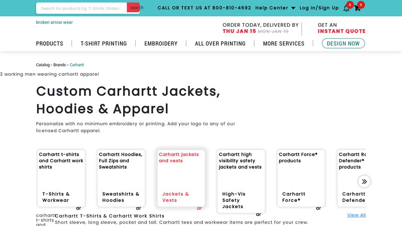 Custom Carhartt Jackets, Hoodies & Apparel