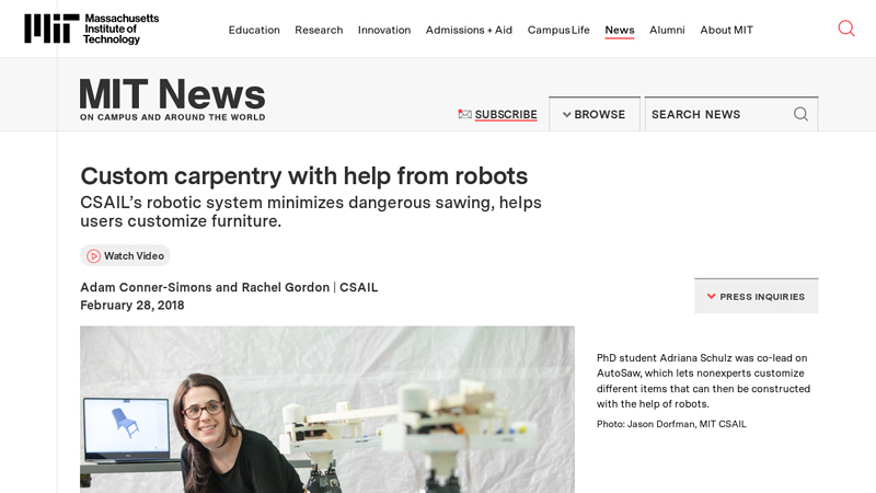 Custom carpentry with help from robots