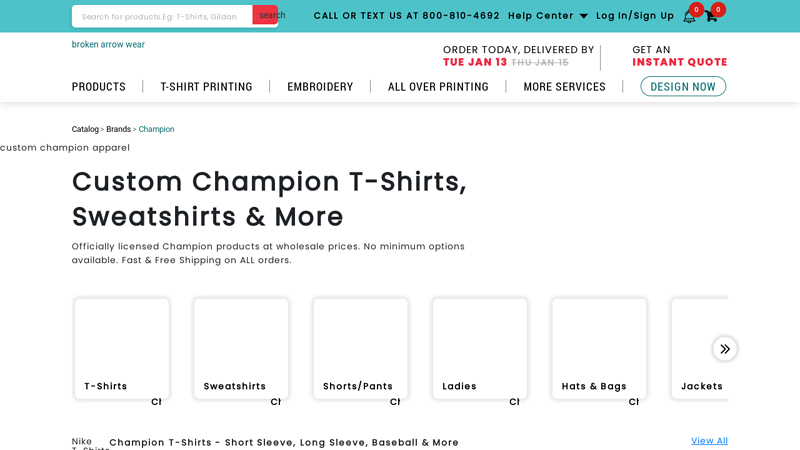 Custom Champion Hoodies, Sweatshirts & T