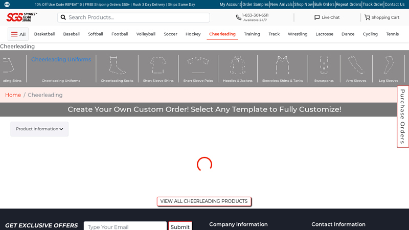 Custom Cheerleading Gear & Apparel custom t-shirts