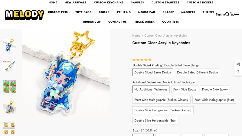 Custom Clear Acrylic Keychains