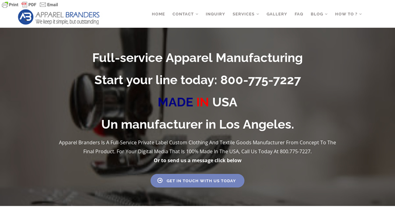 Custom Clothing manufacturer Made in Los Angeles private label ...