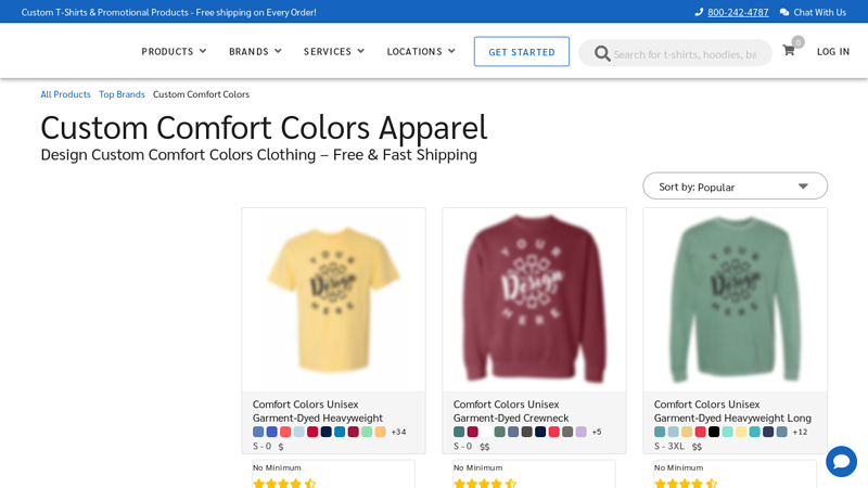 Custom Comfort Colors Apparel custom t-shirts