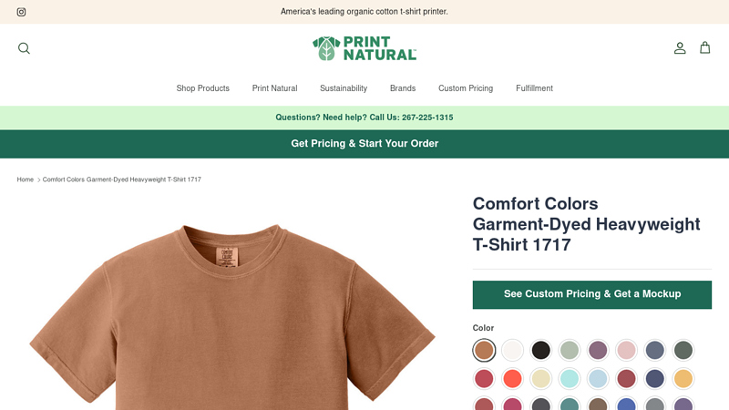 Custom Comfort Colors Garment custom t-shirts
