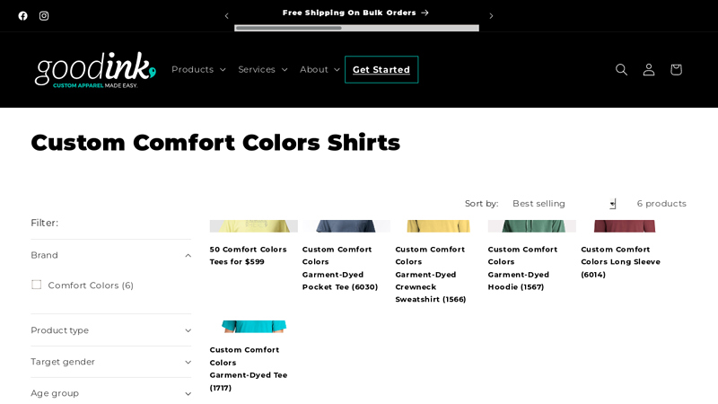 Custom Comfort Colors Shirts custom t-shirts