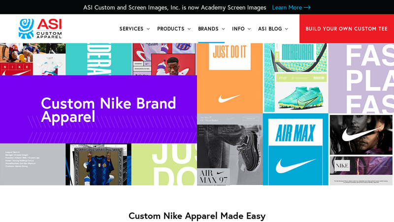 Custom Decorated Nike apparel custom t-shirts