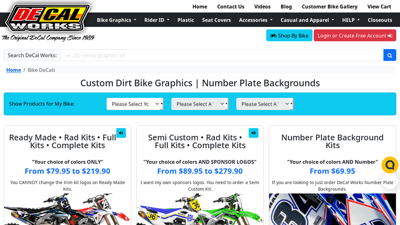 Custom Dirt Bike Graphics