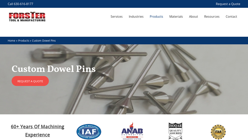 Custom Dowel Pin Manufacturing