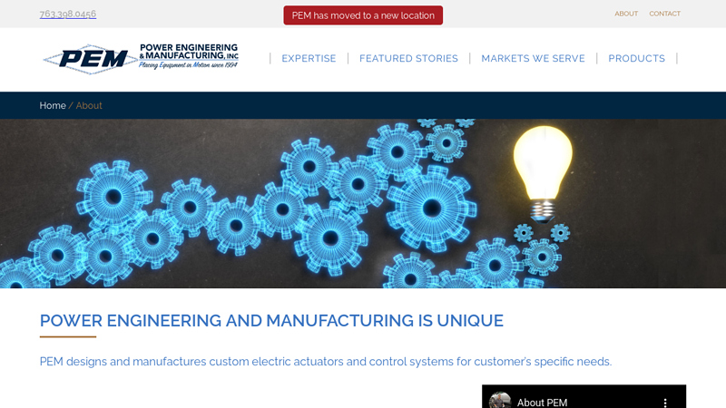 Custom electric actuators & controls, cost effective, innovative