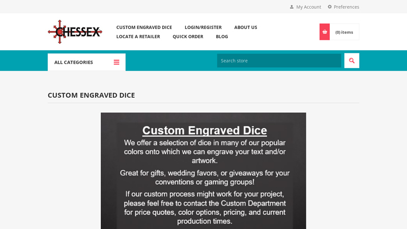 Custom Engraved Dice