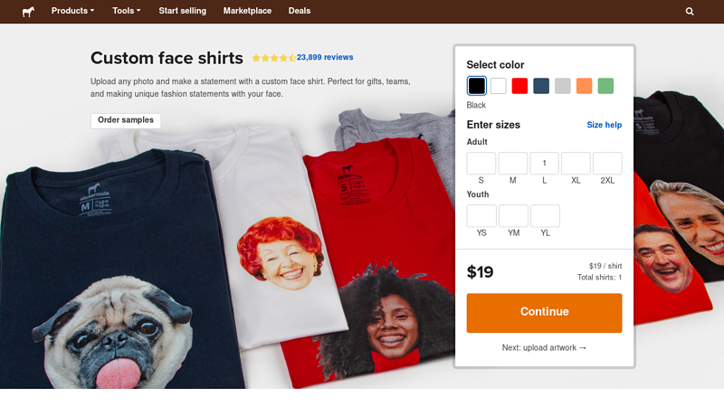 Custom face shirts custom t-shirts