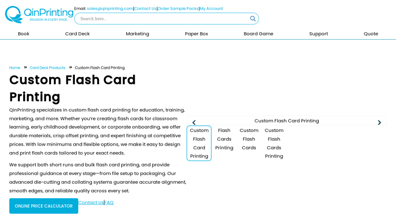 Custom Flash Cards Printing