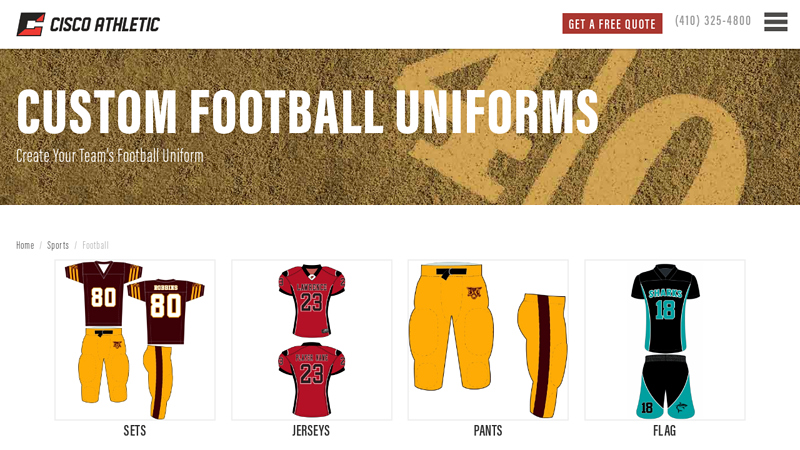 Custom Football Uniforms & Jerseys