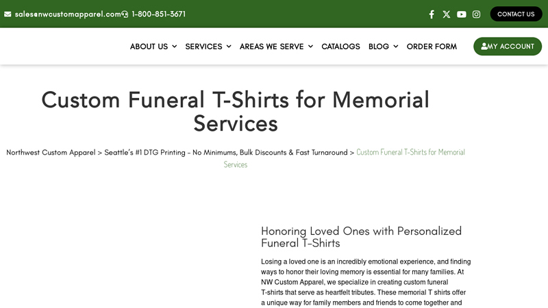 Custom Funeral T custom t-shirts