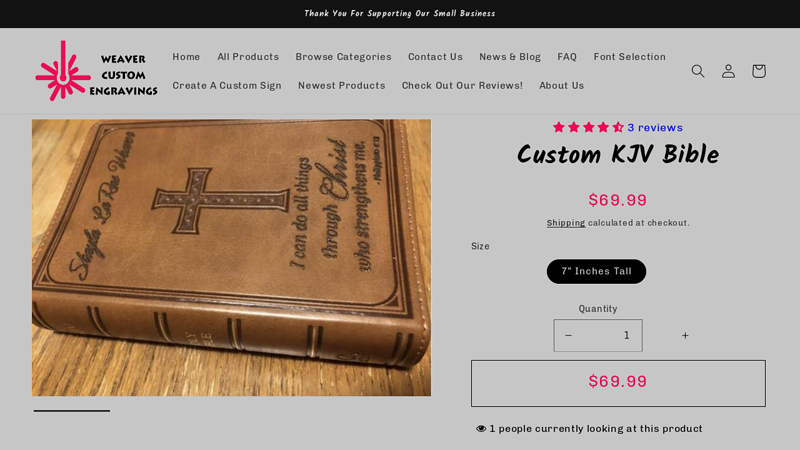 Custom Gift Bible