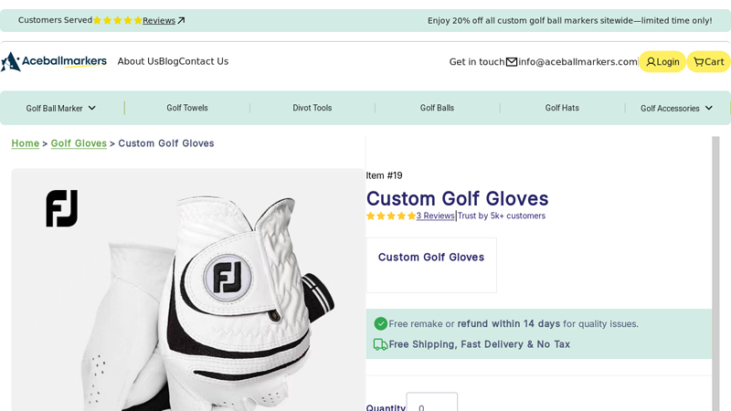 Custom Golf Gloves