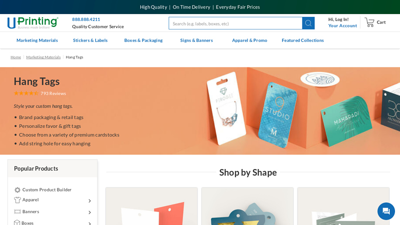 Custom Hang Tags custom t-shirts