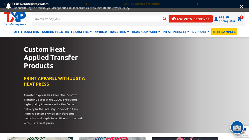 Custom Heat Applied Transfer Products custom t-shirts