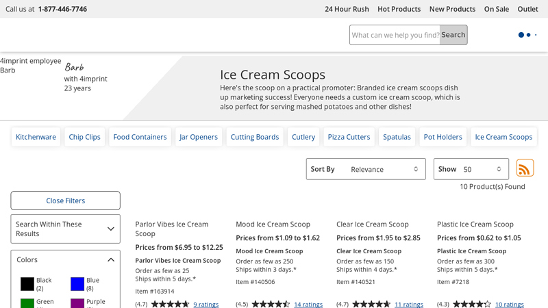 Custom Ice Cream Scoops for the Kitchen or Shop