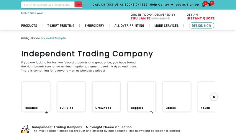Custom Independent Trading Company Wholesale