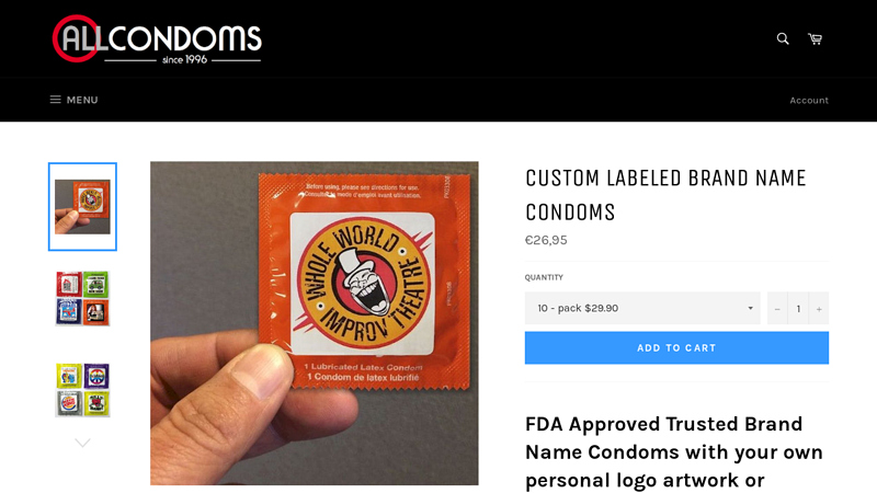 Custom Labeled Brand Name Condoms
