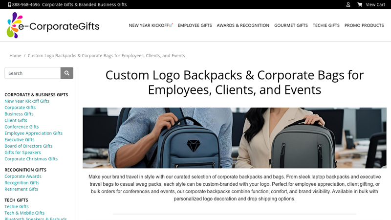 Custom Logo Backpacks & Corporate Bags for Employees, Clients ...