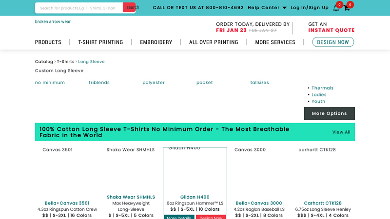 Custom Long Sleeve Shirts Design Online custom t-shirts