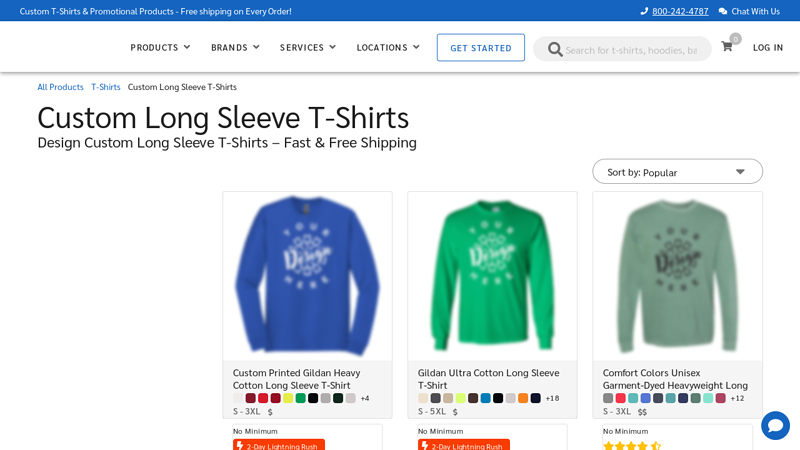 Custom Long Sleeve T-Shirts custom t-shirts