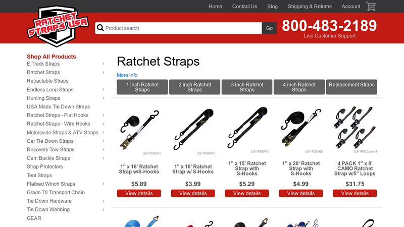 Custom Made Ratchet Straps