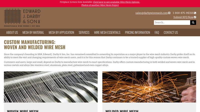 Custom Manufactured Woven & Welded Wire Mesh