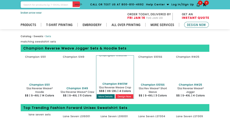 Custom Matching Sweatsuits Sets