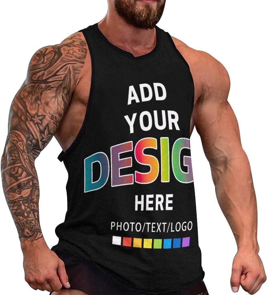 Custom Men's Sleeveless Shirt custom t-shirts