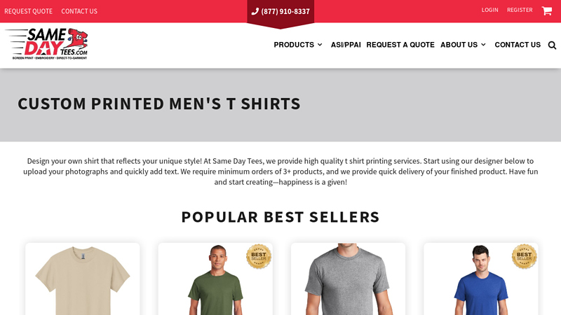 Custom Men's T Shirts Printing samedaytees custom t-shirts
