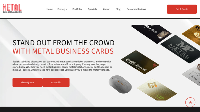 Custom Metal Business Cards