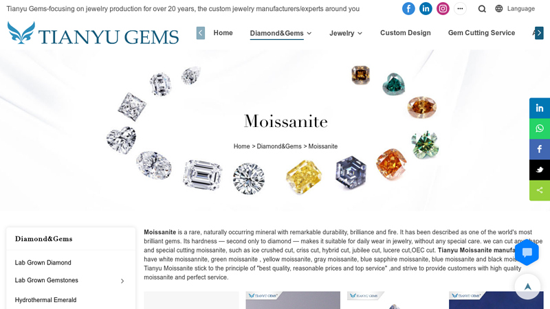 Custom Moissanite Manufacturers, Moissanite For Sale