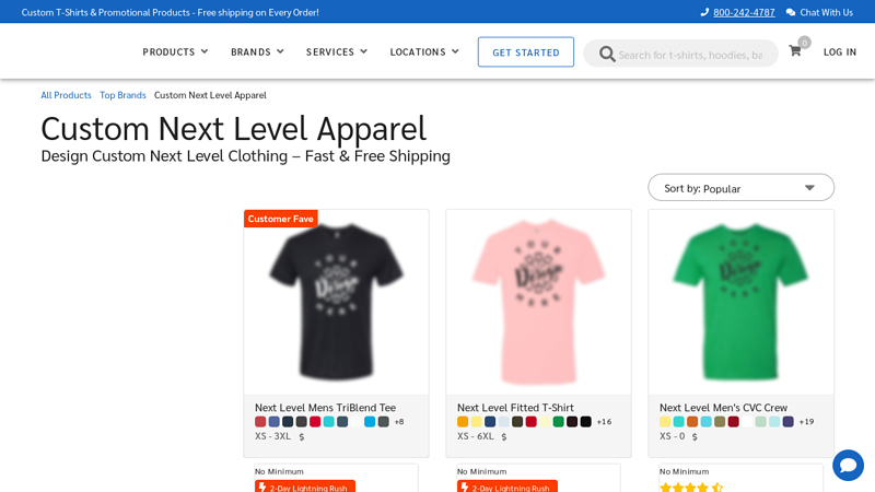 Custom Next Level Apparel custom t-shirts