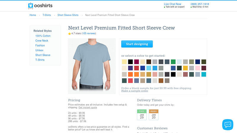 Custom Next Level Premium Fitted Short Sleeve Crew custom t-shirts