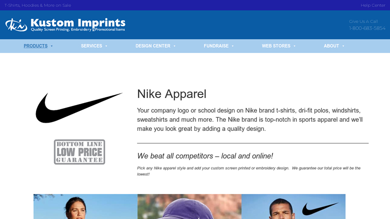 Custom Nike Apparel with Logo custom t-shirts