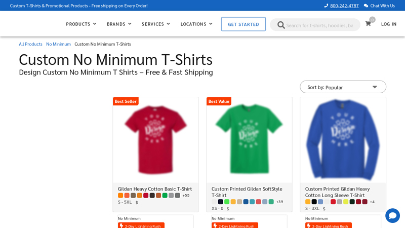 Custom No Minimum T-Shirts custom t-shirts